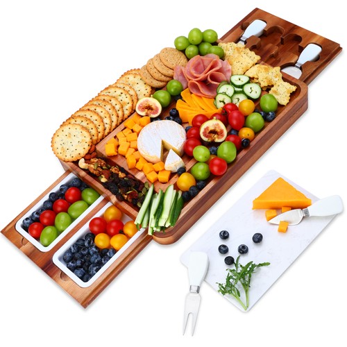 Large acacia wood cheese - wood, board